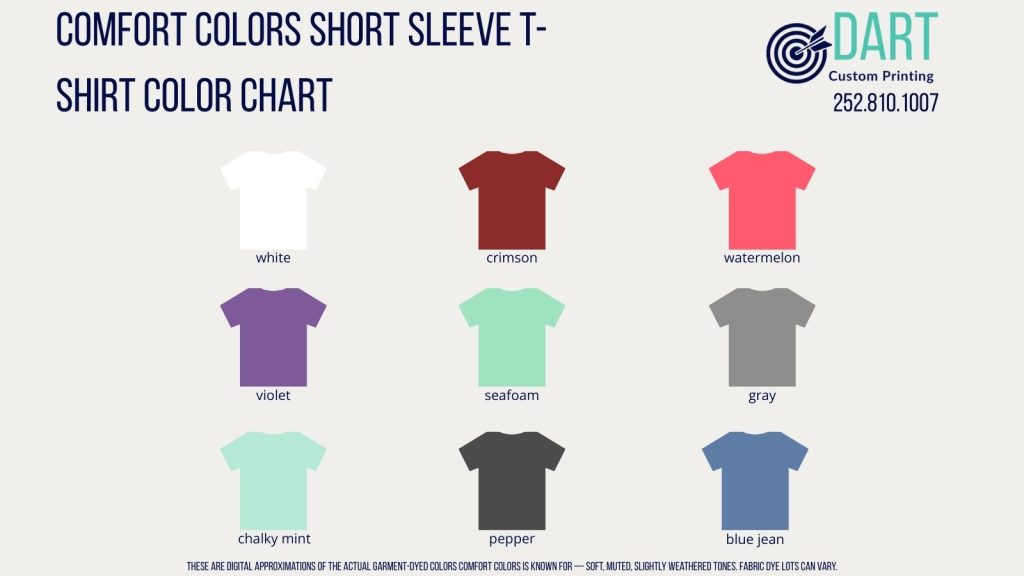 comfort colors color chart