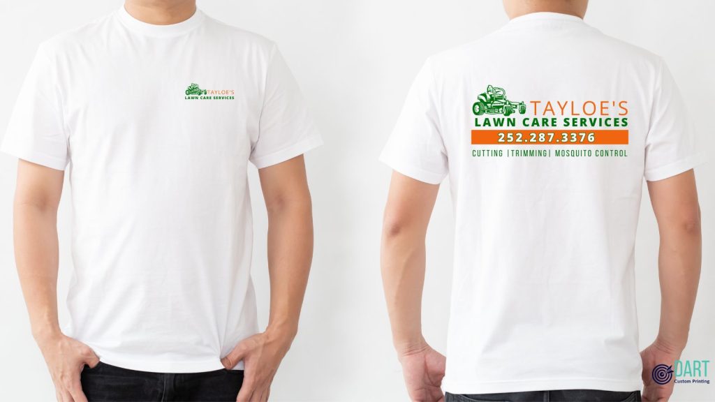 front and back of mens t shirt