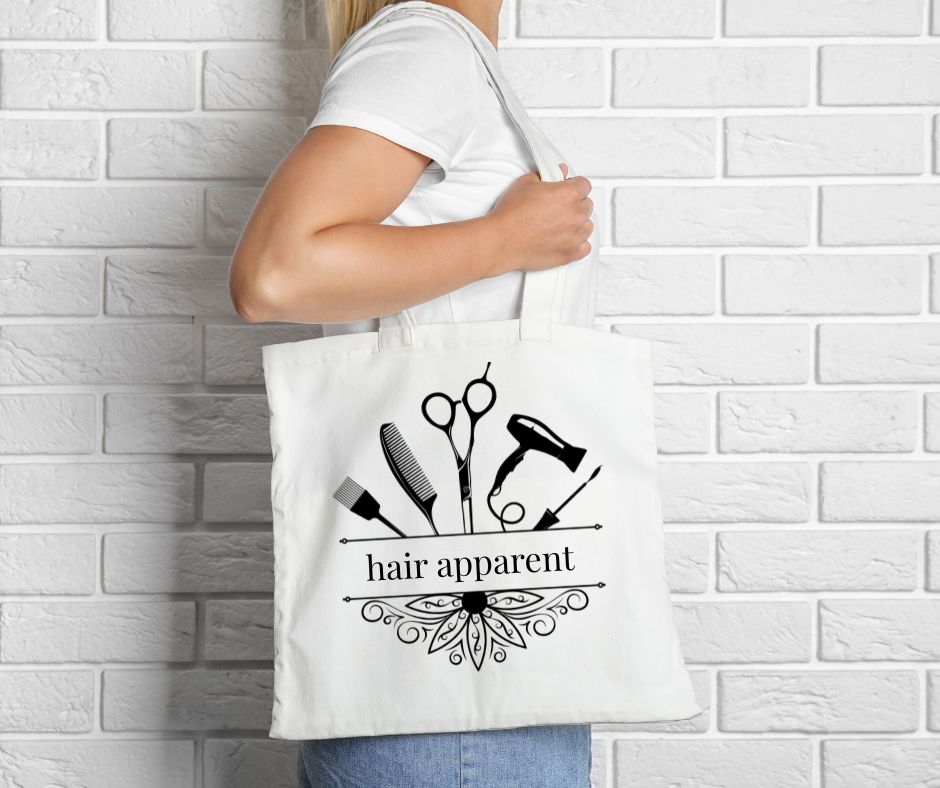 hair salon custom tote bag